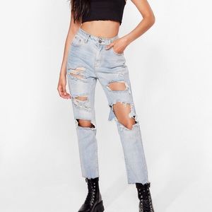 Nasty Gal Distressed Jeans